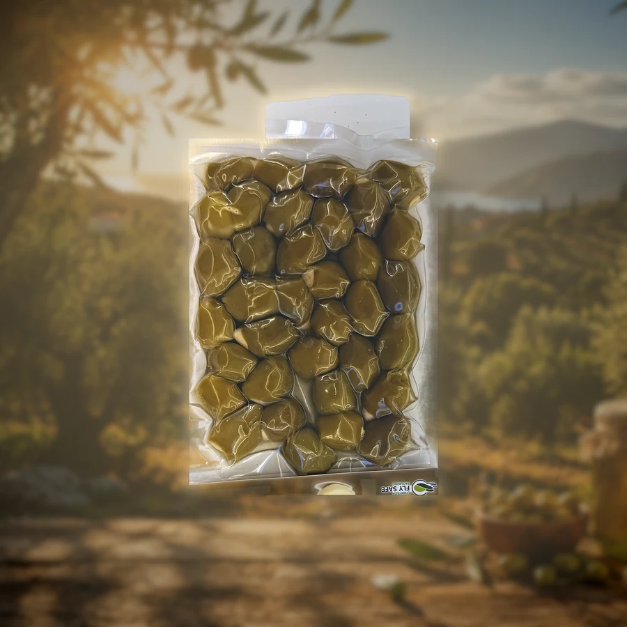 Măsline verzi cu usturoi 250 g