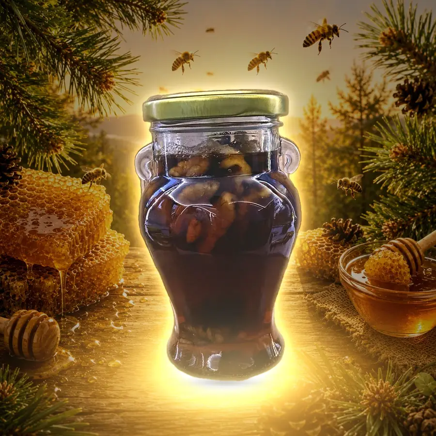 Miere cu nucă în amforă 250 g
